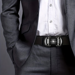 Men's Leather Belt With Automatic Buckle Business Casual Versatile Belt
