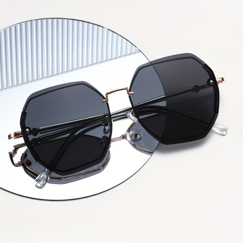 Men Hexagon Frame Sunglasses UV Summer Sunglasses