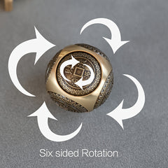 Vintage Brass Fidget Spinner Desk Ornament Lucky Charm Retro Style