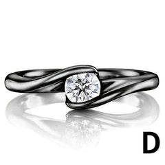 Gothic Punk Ring with Zircon Inlay for Women Girls Halloween Party