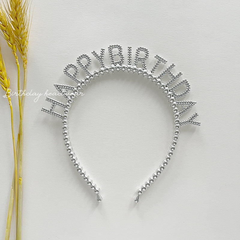 Alphabet Beaded Headband for Kids' Birthday Parties