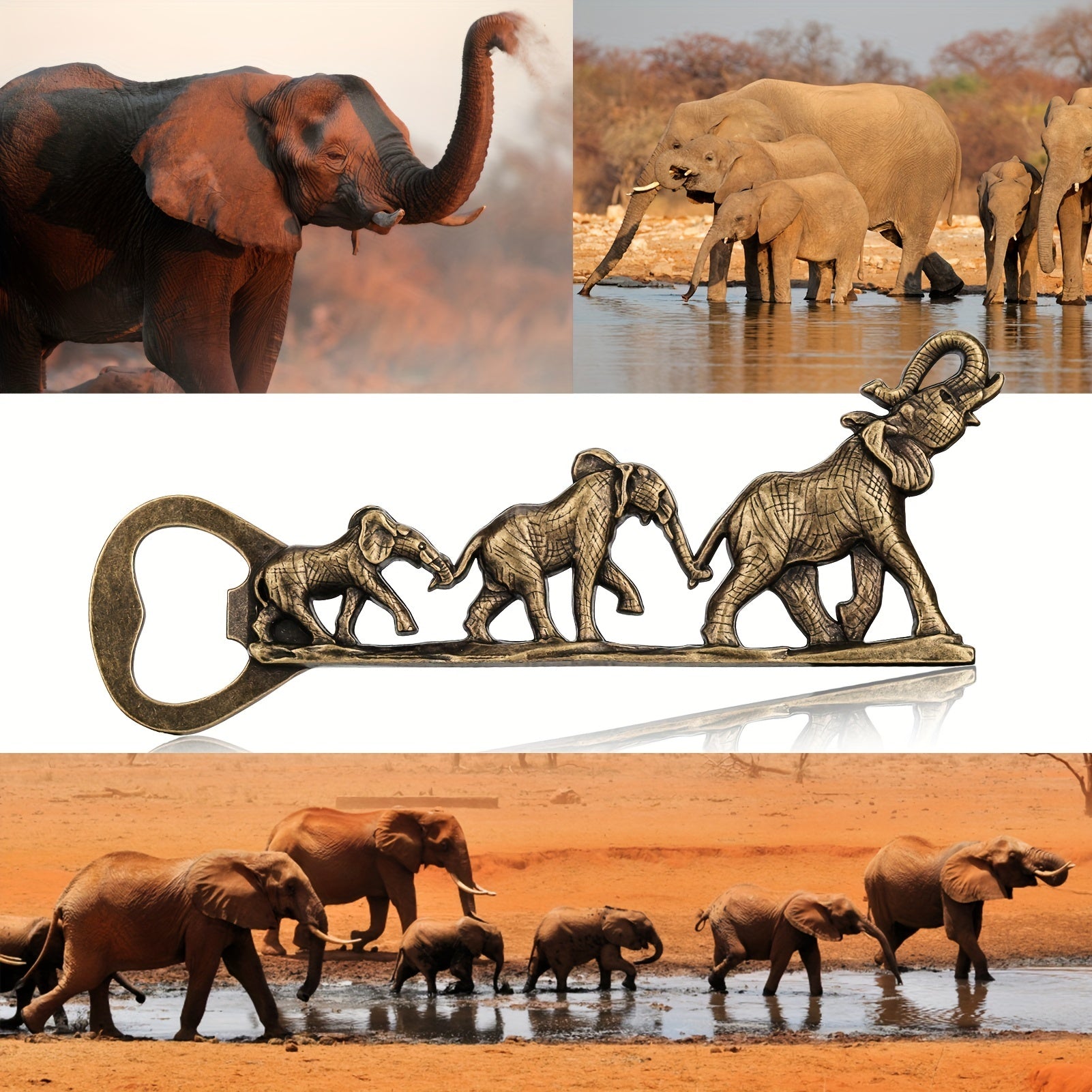 Elephant Bottle Opener for Men & Women - Unique Gift for Birthday or Christmas