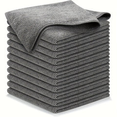 10pcs Grey Dish Towels Ultra-fine Fiber Wiping Cloth Towel