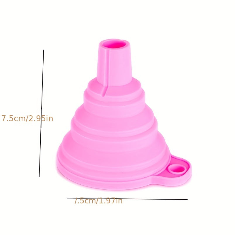 3pcs Mini Funnel Multifunctional Silicone Folding Funnel Heat Resistant