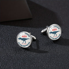 Dino Cufflinks T-Rex, Velociraptor, Spinosaurus