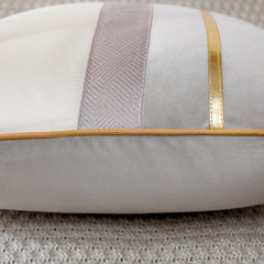 Patchwork with Striped Throw Pillow Cover for Home Chair Bed Office Sofa Couch