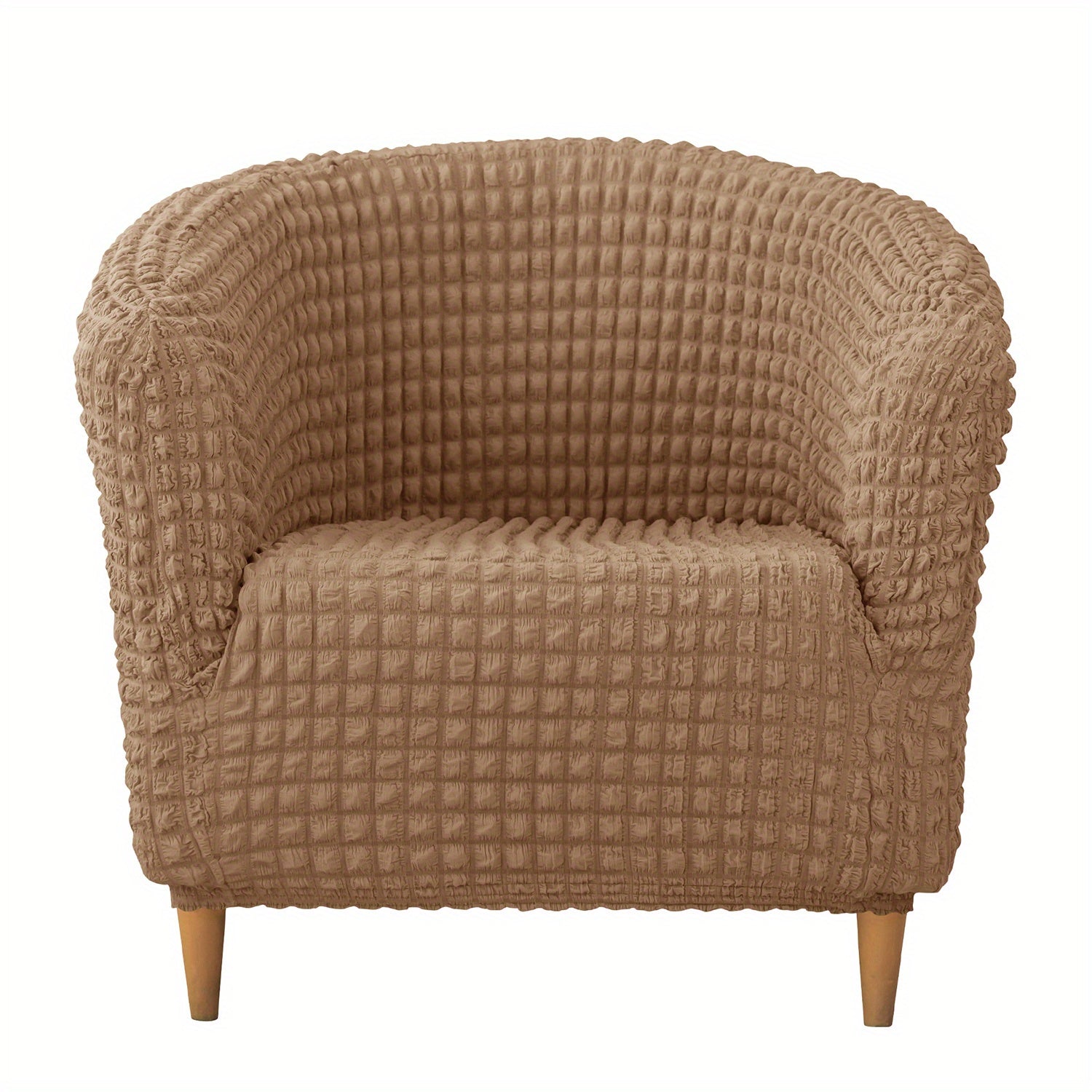 Bubble Seersucker Tub Chair Slipcover Elastic Armchair Cover