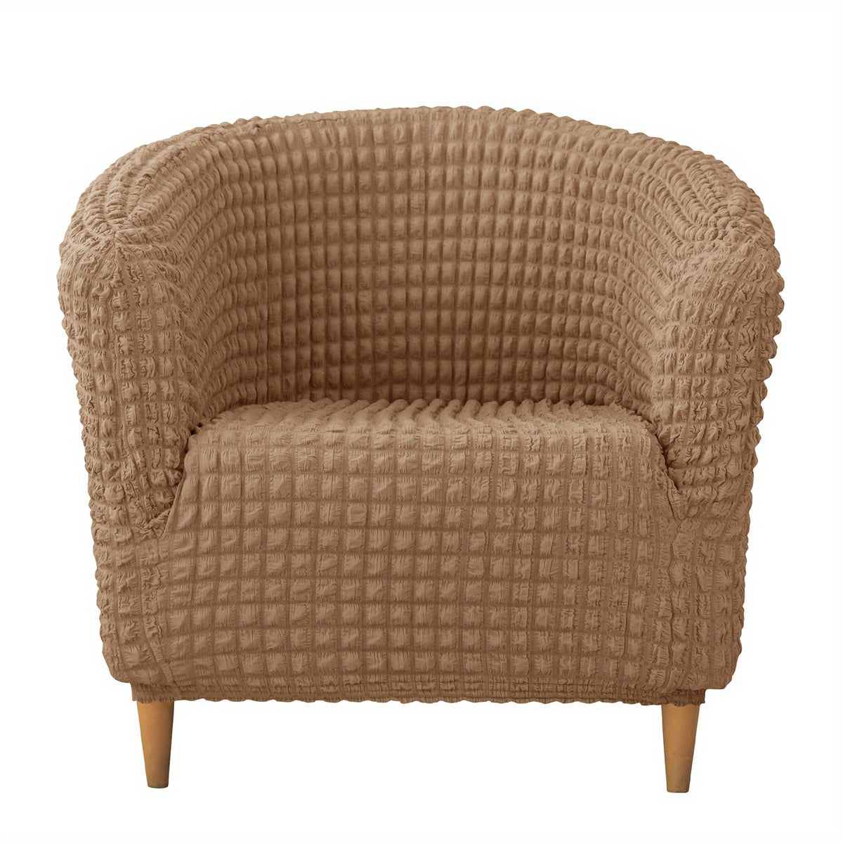 Bubble Seersucker Tub Chair Slipcover Elastic Armchair Cover