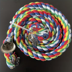 Bird Spiral Rope Habitat Parrot Spiral Ladder Cage Accessories with Bells