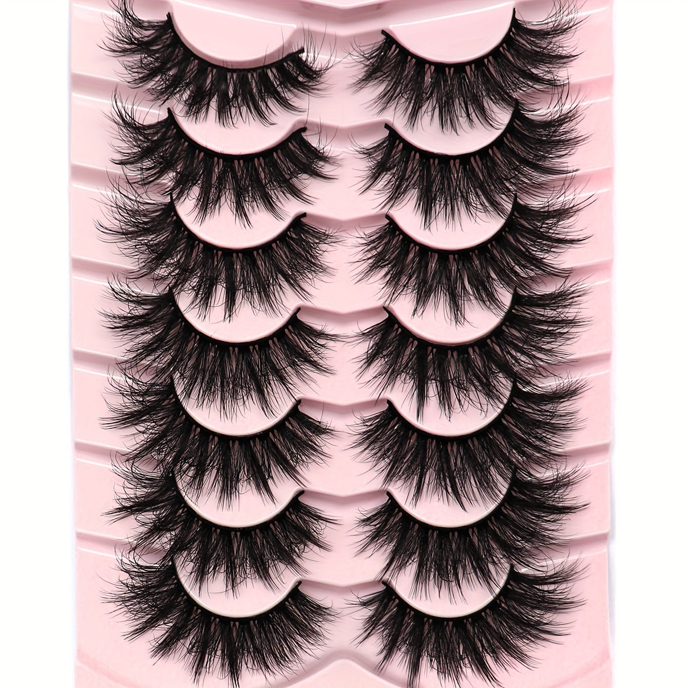 7 Pairs Fluffy Cluster Like False Eyelashes 19mm Thick Curling Makeup