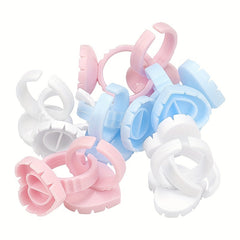 25-30pcs Glue Rings Smart Glue Cups Lash Glue Holder Ring Cup Eyelash Extensions