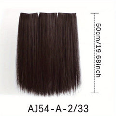 Long Straight Hair Pieces Synthetic Clip In Hair Extensions for Daily Use