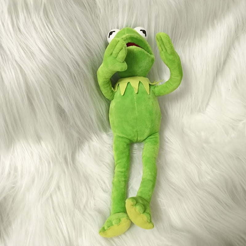 Cute Frog Hand Puppet Plush Toy - Green & Yellow - Desk Decor & Prank Gift