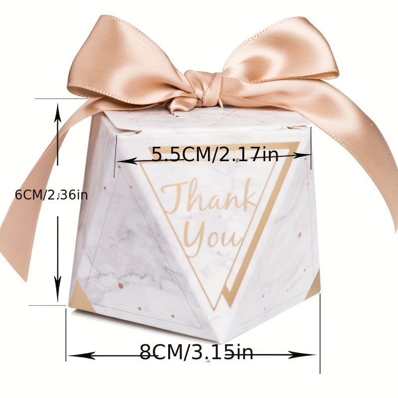 10pcs Wedding Candy Box With Bowknot for Thanksgiving