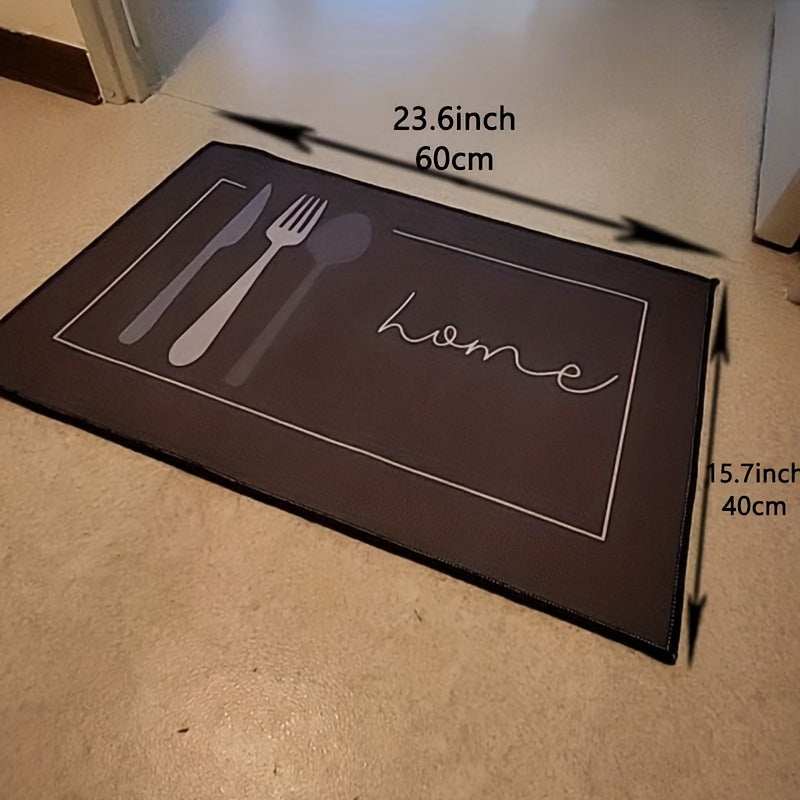 Vintage Printed Kitchen Rugs Absorbent Non Slip Floor Mat