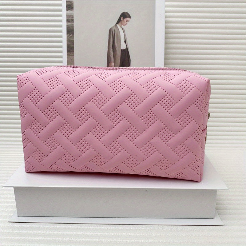 Women's Minimalist Makeup Pouch Zipper Portable Cosmetic Bag