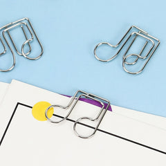 20pcs Eighth Note Shaped Paper Clips Clef Pins Office Supplies