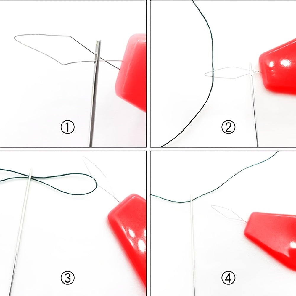 Plastic Needle Threader Gourd Shaped DIY Cross Stitch Threading Tool
