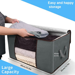 90L Clothes Storage Bag Organizer Containers for Bedroom Closet
