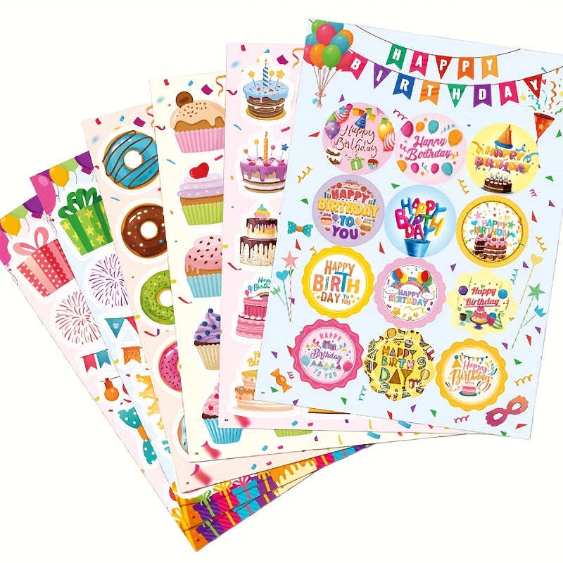 Happy Birthday Waterproof Sticker for Party Decoration