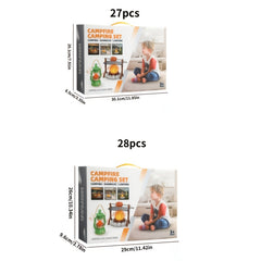 27pcs Outdoor Adventure Tool Set Simulation Toy Campfire BBQ Camping Game Set