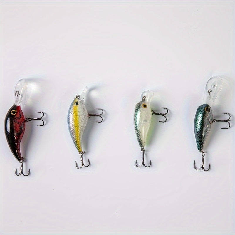 5pcs Bionic Fishing Lure Hard Bait With Treble Hook