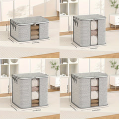 Large Capacity Storage Bag With Handles Portable Clothes Storage Bag With Window