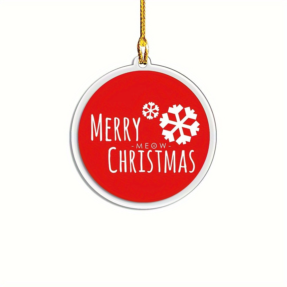 7pcs Christmas Acrylic Hanging Decorations Set - Car Ornaments