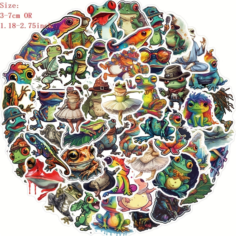 50pcs Frog Love Doodle Stickers Waterproof Decals DIY Guitar Luggage Decoration