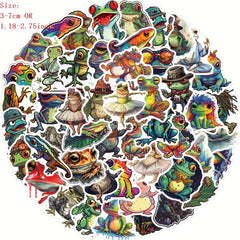 50pcs Frog Love Doodle Stickers Waterproof Decals DIY Guitar Luggage Decoration