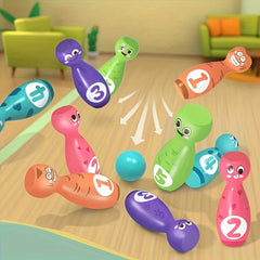 Kids Bowling Toy Set Mini Interactive Game Prop Fun Gift