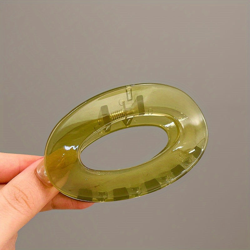 Acrylic Oval Hair Claw Back Head Shark Claw Ladies Hair Accessories Gift