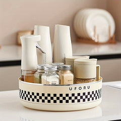 Rotating Seasoning Rack Holder Turntable Organizer Spice Spinner