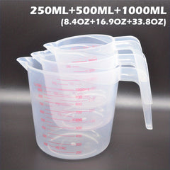 Stackable Plastic Measuring Cups with Spoon Set