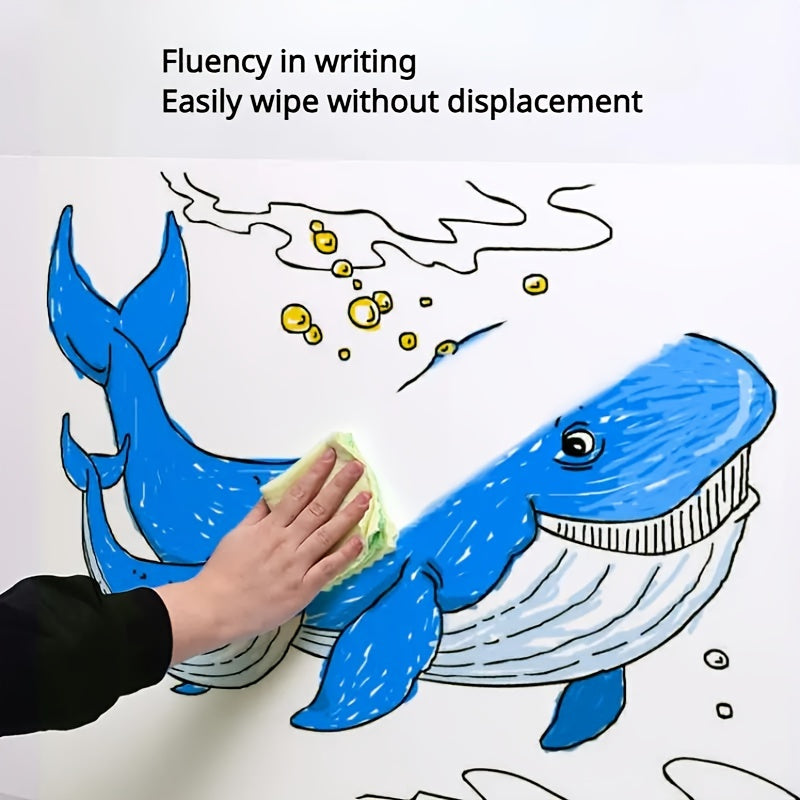 Electrostatic Whiteboard Wall Stickers Removable Doodle Painting Board