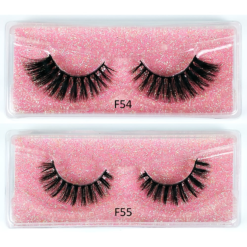 Natural Fluffy 3D Mink Lashes Soft and Thick False Eyelashes for Women