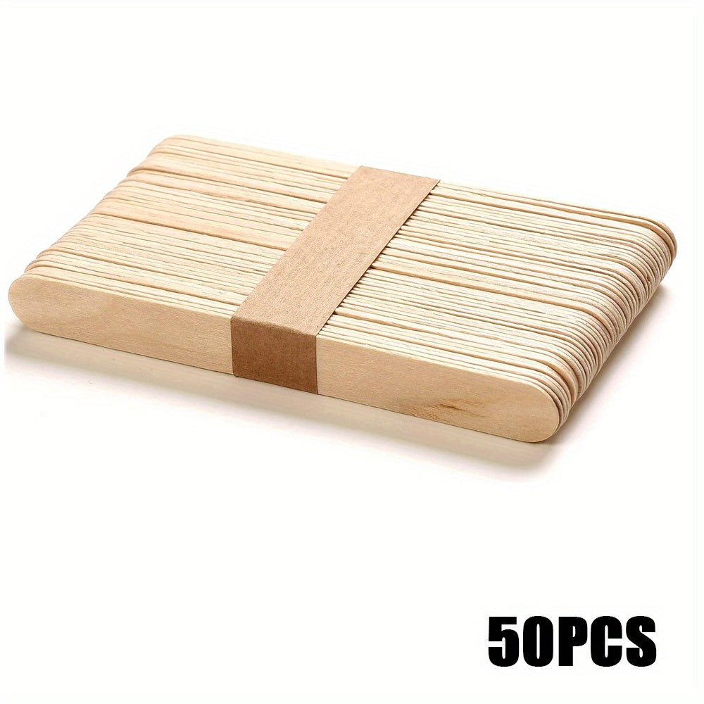 100pcs Wooden Waxing Sticks Body Hair Removal Applicator Spatulas