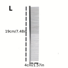 Pet Stainless Hair Removal Straight Comb Undercoat Hair Removal Comb