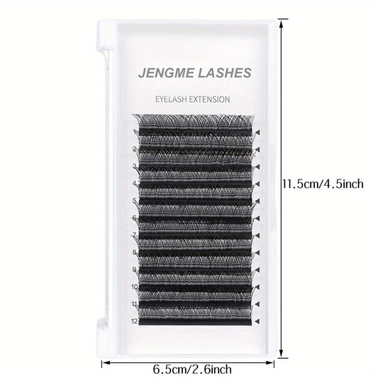 YY 2D 4D Volume Lash Extensions 12 Rows Soft Matte Faux Mink Pre Fanned