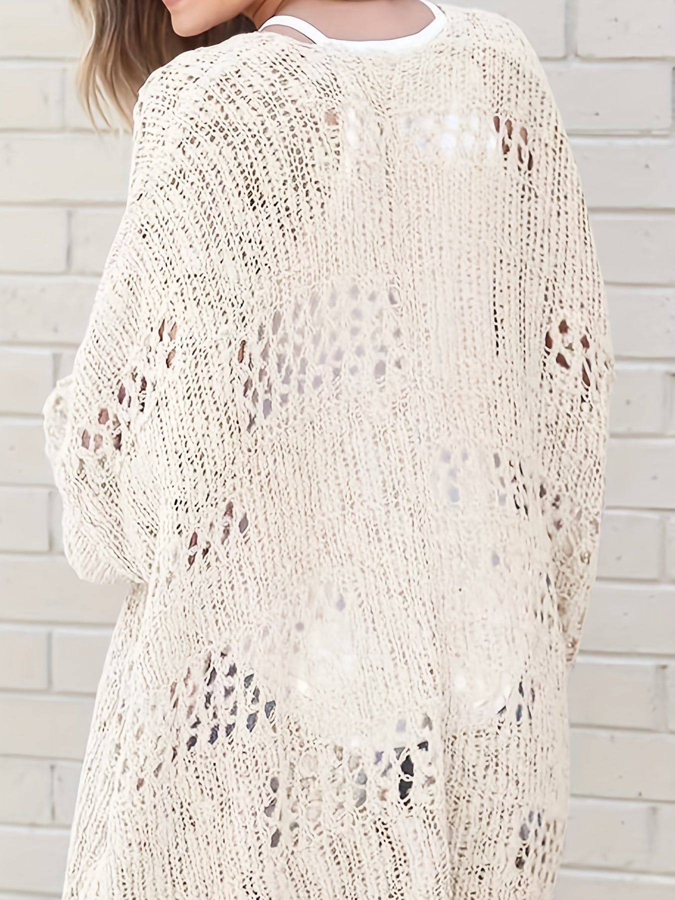 Boho Knitted Cardigan with Cut Out Detail