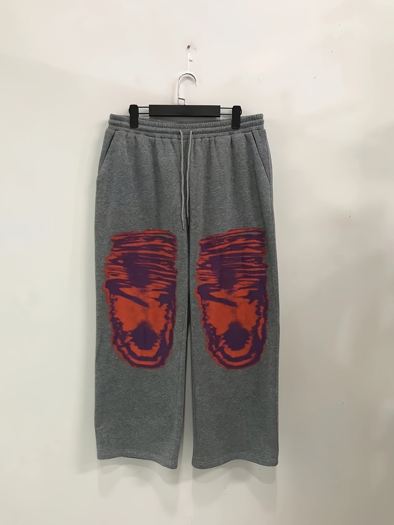 Random Print Drawstring High Rise Pants