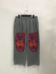  Random Print Drawstring High Rise Pants