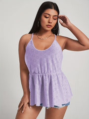  Casual Tank Top Women Nipped Waist Ruched Cami Top
