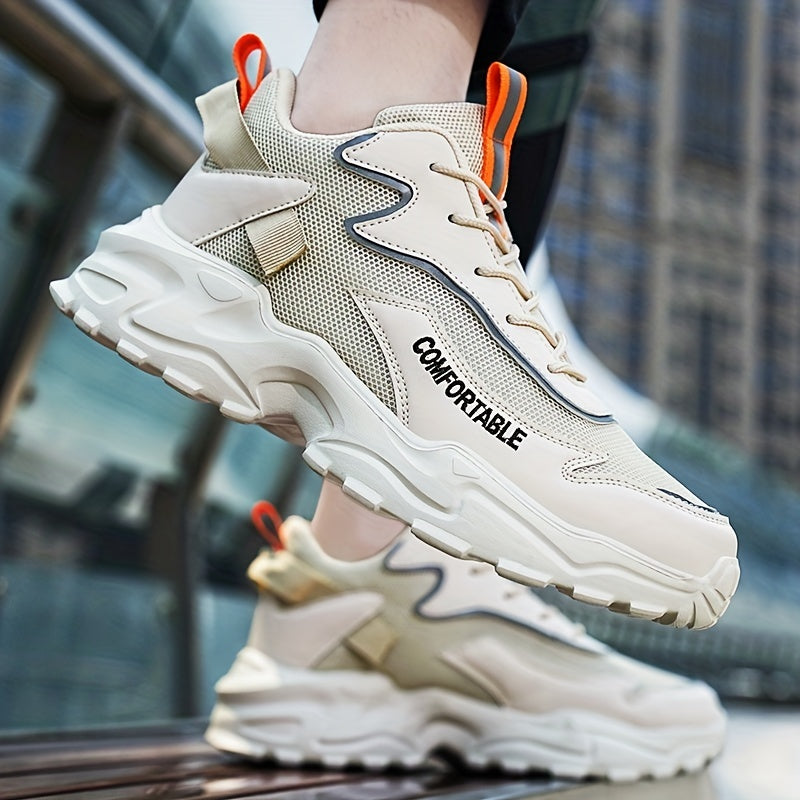 Men's Breathable Chunky Sneakers For Jogging Gym