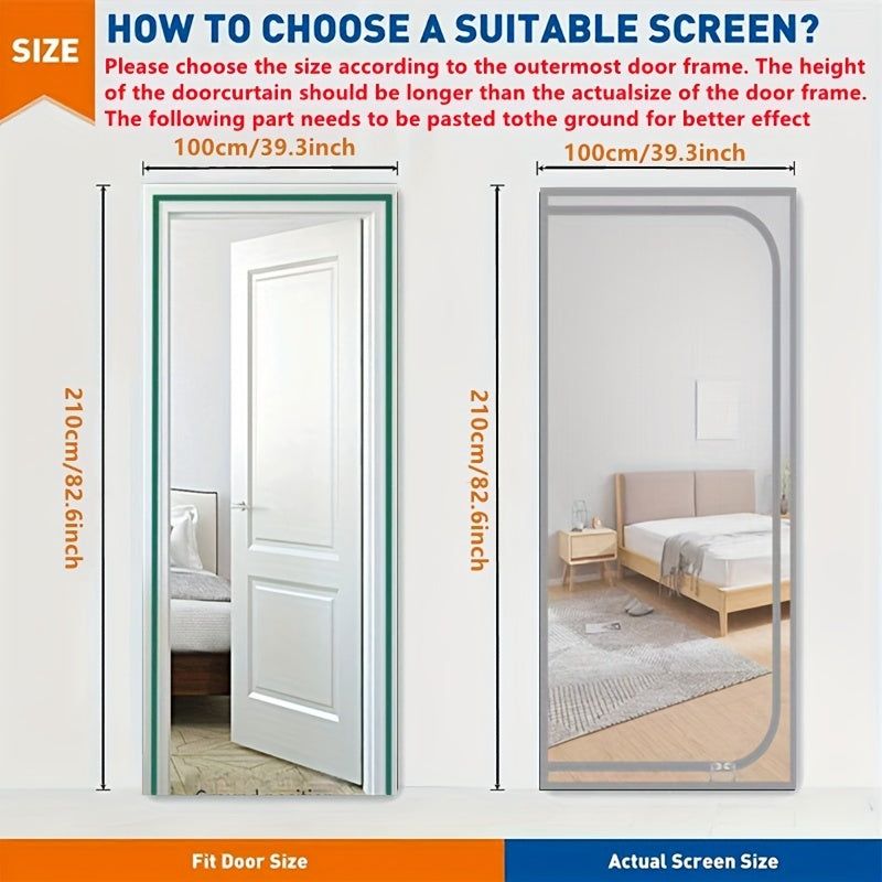 Reinforced Screen Door with Zipper - Keep Small Animals In