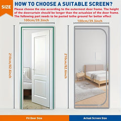 Reinforced Screen Door with Zipper - Keep Small Animals In