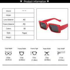 Rectangle Sunglasses Classic Hip Hop Sunshade Eyeglasses