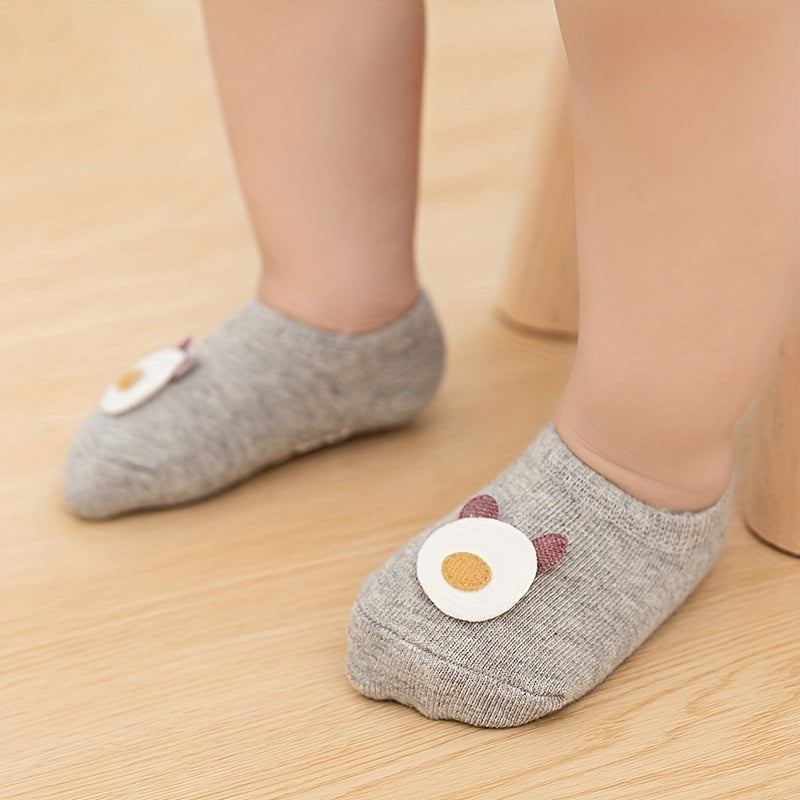 Boys Non slip Floor Socks Bear Letter Pattern Boat Socks