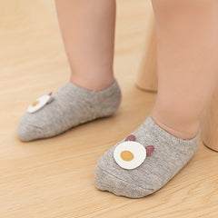 Boys Non slip Floor Socks Bear Letter Pattern Boat Socks