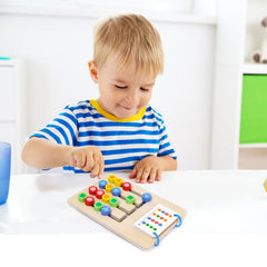 Wooden Matching Slide Puzzle for Kids 3 6 Years Shape Sorting Game